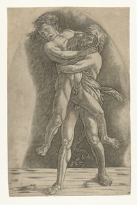アンタイオスと戦うヘラクレス 作： Andrea Mantegna (school of)