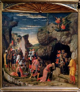マギの崇拝-中央パネル 1462年頃 作： Andrea Mantegna