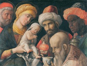 東方の三博士、c.1495-1505（リネンの絵具）