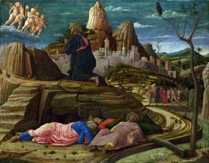 庭の苦悶、1460年頃（パネルのテンペラ） 作： Andrea Mantegna