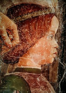フランチェスコゴンザガ枢機卿の到着、彼の弟の1人の詳細、1465-74年（78454の詳細） 作： Andrea Mantegna