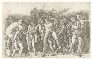 バッカナルはシレヌスに会った 作： Andrea Mantegna