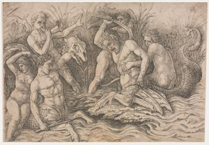 海神の戦い 右部 作： Andrea Mantegna