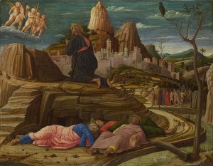 オリーブ山のキリスト。 1458-60年頃 作： Andrea Mantegna