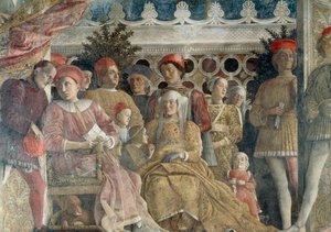 中心的なシーンであるコート・ウォール 作： Andrea Mantegna