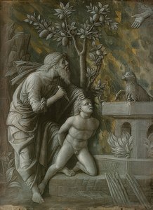 アイザックの犠牲。 1490-95年頃