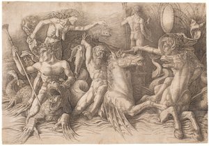 海神の戦い、左半分 作： Andrea Mantegna
