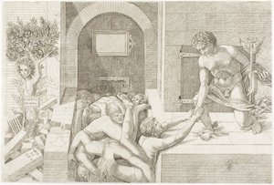 無知と水星 作： Andrea Mantegna
