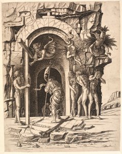 死者の領域にいるキリスト 作： Andrea Mantegna