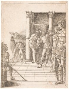 キリストはむち打たれる 作： Andrea Mantegna