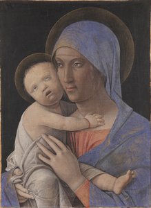 マドンナと子、1480年。 作： Andrea Mantegna