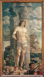 サン・セバスチャン」 1480年頃 テンペラ、キャンバス 作： Andrea Mantegna