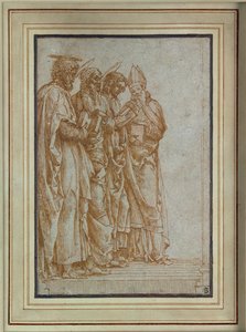 聖人ピーター、ポール、伝道者ヨハネ、ゼノ 作： Andrea Mantegna