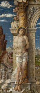聖セバスチャン 1459年頃 （パネルにテンペラ 作： Andrea Mantegna