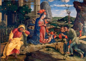 羊飼いの礼拝、c1450 作： Andrea Mantegna
