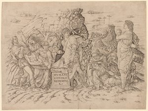 埋葬。 作： Andrea Mantegna