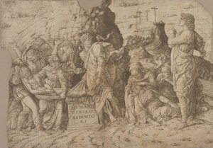 キリストの埋葬、約。 1465-75。 作： Andrea Mantegna