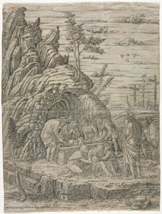 四羽の鳥の墓。 作： Andrea Mantegna