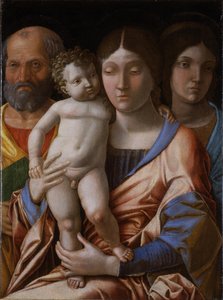 聖者のいる聖家族、1495年。 作： Andrea Mantegna