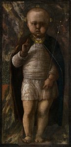 幼児の救世主、1460年頃（キャンバス上のテンペラ） 作： Andrea Mantegna