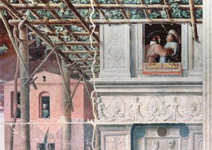 聖クリストファーの殉教」1450年～56年頃（フレスコ画 作： Andrea Mantegna