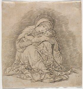 聖母子、1485-1491。 作： Andrea Mantegna