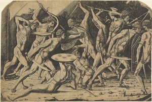 裸の男たちの戦い 作： Andrea Mantegna or School after Antonio del Pollaiuolo