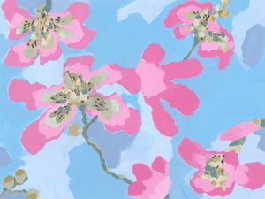 いつも愛のために、2023年（アクリル、紙） 作： Andrea Mejia