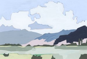 夢のような空、2023年（アクリル、紙） 作： Andrea Mejia