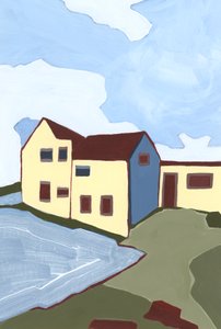 お化け屋敷,2023（アクリル、紙） 作： Andrea Mejia