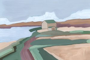 引き裂かれた土地で、2023年（アクリル、紙） 作： Andrea Mejia