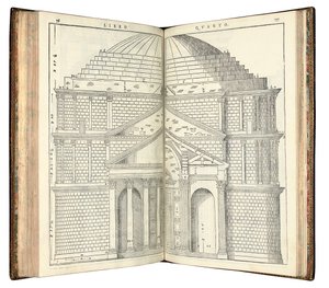 パンテオンの2つのビュー、1570 作： Andrea Palladio