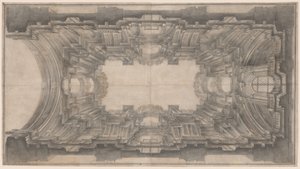 サン イグナツィオの地下室の幻想的な建築 作： Andrea Pozzo