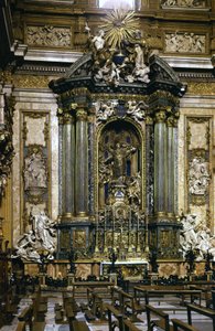 ローマのイエス教会にあるロヨラの聖イグナティウス像（祭壇）。 作： Andrea Pozzo