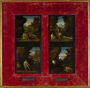 Tebaldeos Eclogues、cからのシーン。 1510 作： Andrea Previtali