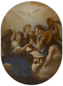 3つの音楽を作る天使、1720年以前