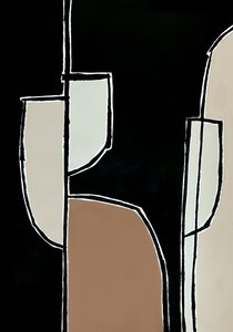 すっきりとしたラインの抽象画