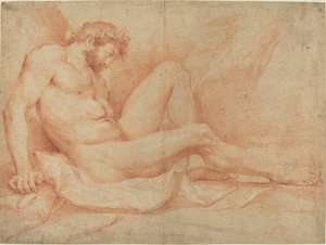 着席男性の学術ヌード研究 作： Andrea Sacchi