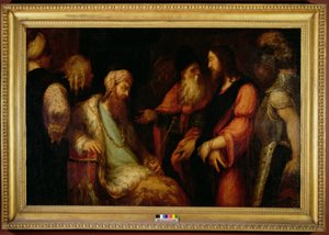 ヘロデの前のキリスト、1558〜62年頃 作： Andrea Schiavone