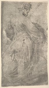 聖ヤコブ大佐、左手に杖、右手に「Christ and th...」の本 1548-50。