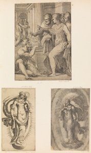 足の不自由な人、処女と子供を治す聖ペテロと聖ヨハネ、カリフォルニア州。 1543-60。