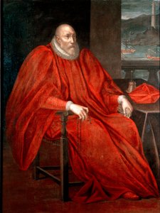 シモーネ・スピノラ（1522～1569年、1567～1569年にジュネーヴのドージェ）の肖像 アンドレア・セミノ（1526～1594年）の絵画 1568～1569年 日128x170 cm 個人蔵 作： Andrea Semino