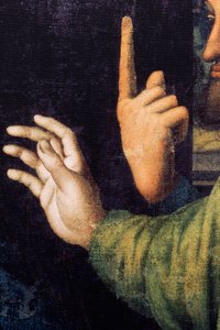 修道院（トンガロ修道院）。絵画。最後の晩餐。1506-1507.詳細（絵画） 作： Andrea Solario