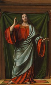 キリストの祝福、1520年頃（木に油彩） 作： Andrea Solario