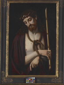 Ecce Homo (木に油彩) 作： Andrea Solario