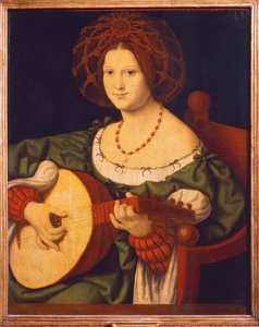 イタリア、ローマ、リュート奏者 作： Andrea Solario