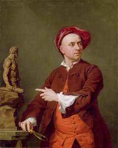 ジョンマイケルリスブラックがヘラクレスのテラコッタ像をモデル化、1753年