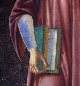 ダンテ・アルギエリ（細部） 有名な男女を描いたヴィラ・カルドゥッチシリーズより 1450年頃（キャンバスにフレスコ画を貼付