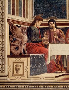 最後の晩餐、フィリップとマシューの詳細（フレスコ画 作： Andrea del Castagno