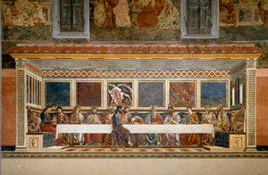 サンタ・アポロニアの聖体顕示台。(フレスコ画 作： Andrea del Castagno